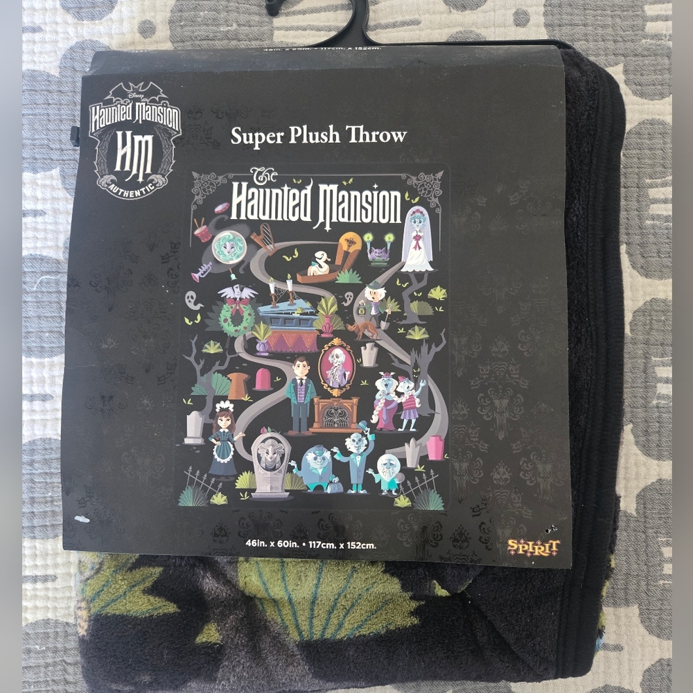 Disney Spirit Halloween Haunted Mansion Plush Throw Blanket